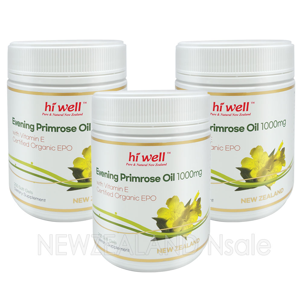 하이웰 유기농 달맞이꽃종자유 (1000mg 200캡슐) 3통