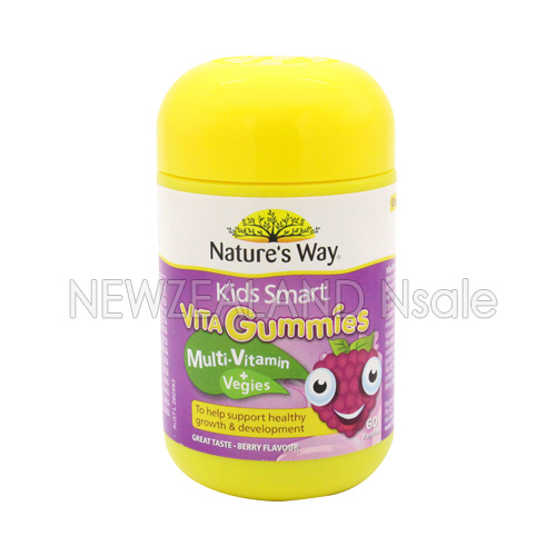 (오더베이스) 네이쳐스웨이 키즈스마트 비타구미 멀티비타민+채소 60구미 1통