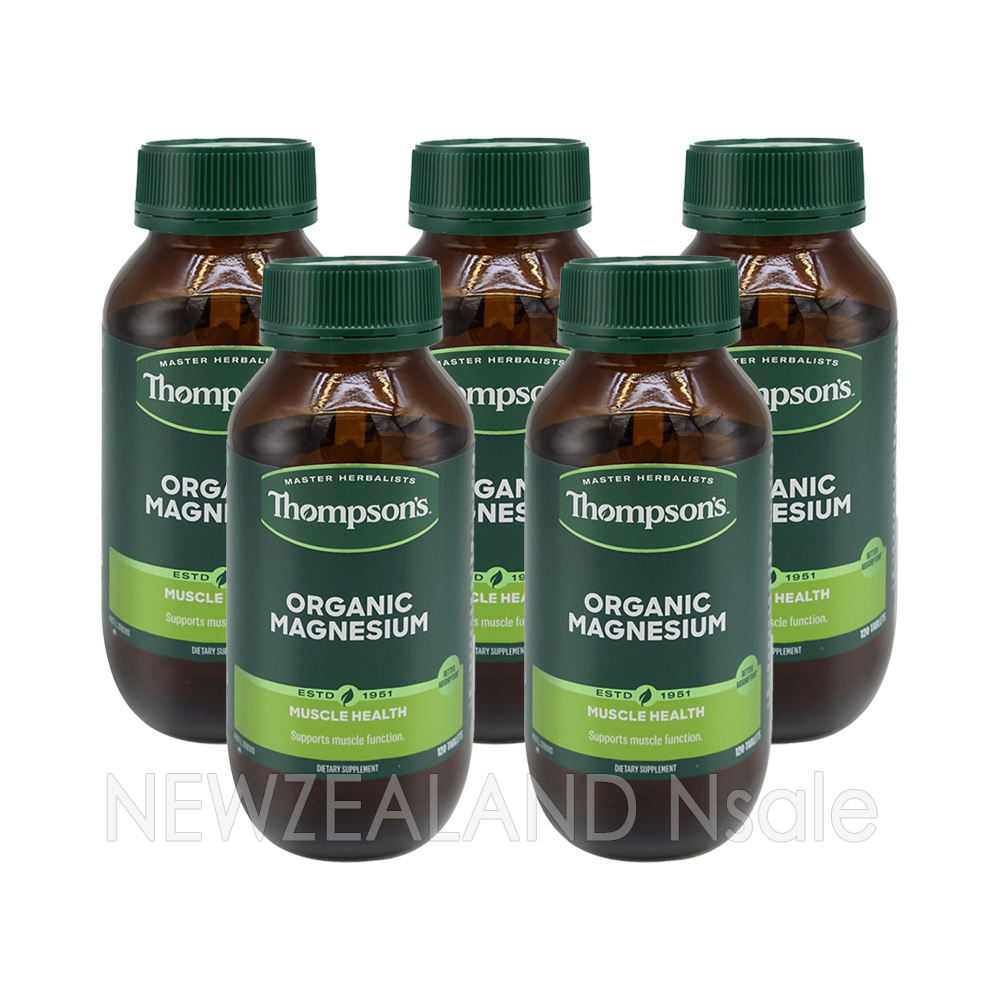 톰슨 유기농 마그네슘 120정 5병 *