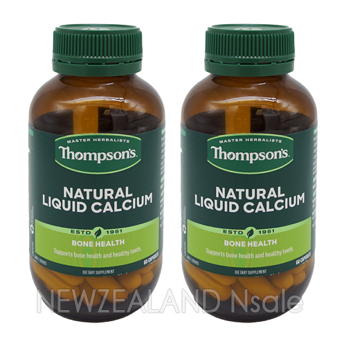 톰슨 리퀴드 칼슘 60캡슐 2병 (흡수가 좋은 액상칼슘)