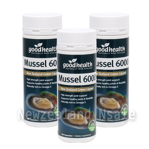 굿헬스 녹색입홍합 6000mg 100캡슐 3통