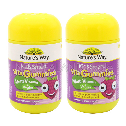 (오더베이스) 네이쳐스웨이 키즈스마트 비타구미 멀티비타민+채소 60구미 2통
