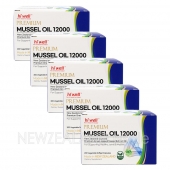 [20% 할인행사] 하이웰 초록입홍합 오일 12000mg 200캡슐 5박스