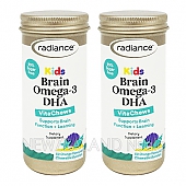 (오더베이스)레디언스 키즈 브레인 오메가3 DHA 50캡슐 - 오렌지맛 2통