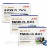 [20% 할인행사] 하이웰 프리미엄 초록입홍합 오일 25000mg 100베지캡슐 3통