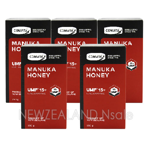 콤비타(Comvita) UMF15+ 마누카꿀 250g 5통 (4+1적용안됨)
