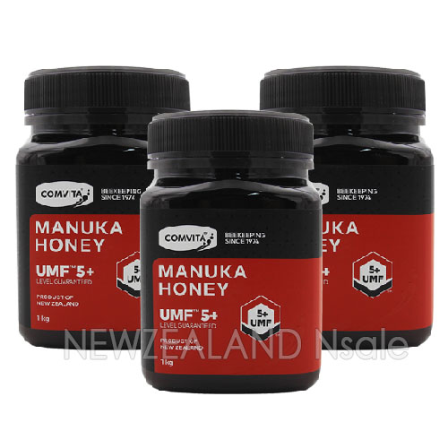 콤비타(Comvita) UMF5+ 마누카꿀 1kg 3통 대용량 