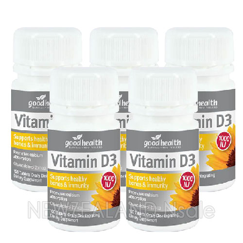굿헬스 비타민D3 1000IU 60정 5통