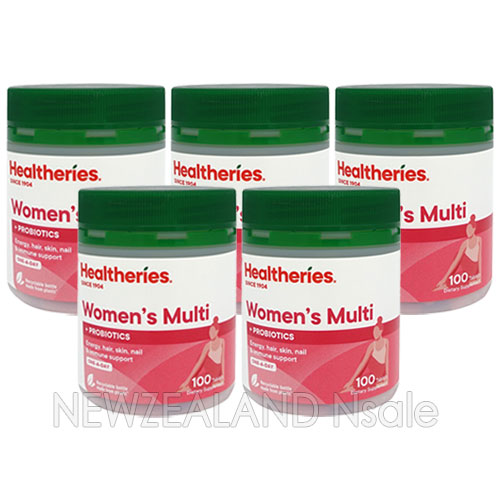 헬써리스 우먼스 멀티 비타민 위드 프로바이오틱 원어데이 100정 5통