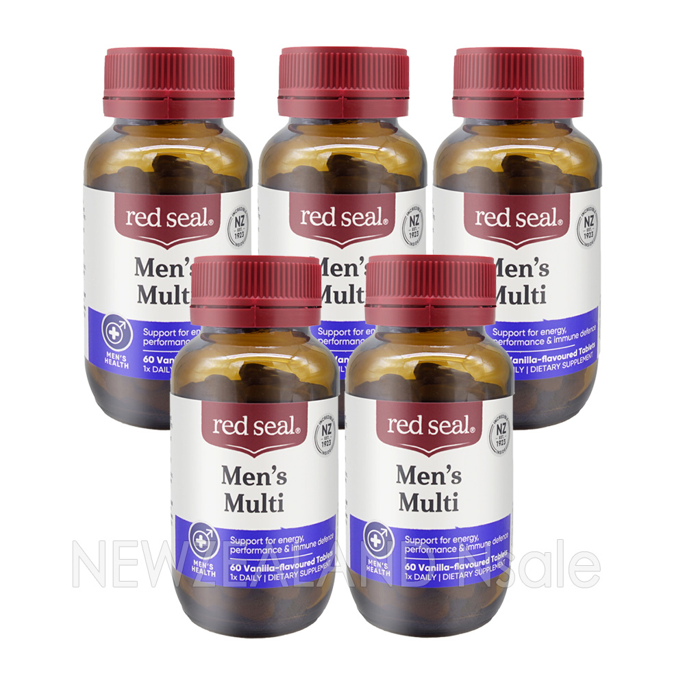 (오더베이스) 레드씰 남성 멀티비타민 원어데이 60정 5통