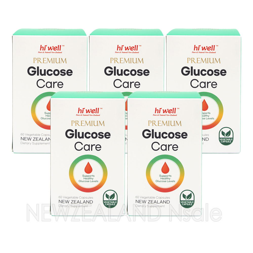 (리뉴얼)하이웰 프리미엄 글루코스케어 60베지캡슐 5통