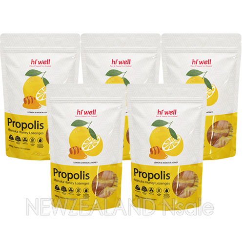 하이웰 프로폴리스 레몬 & 마누카허니 MGO263+ 로젠지(캔디) 200g 5개