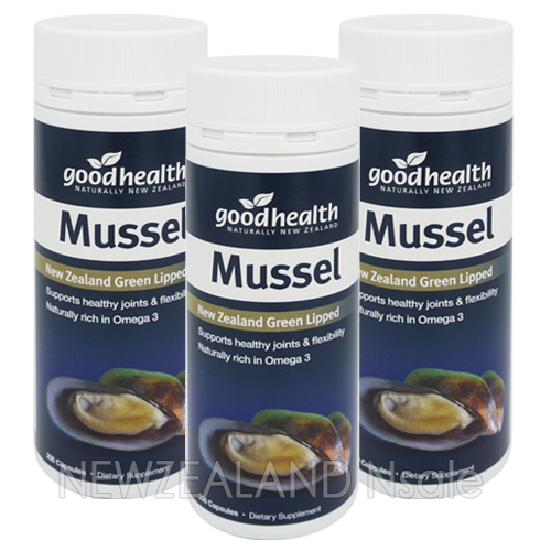 굿헬스 녹색입홍합 1500mg 200캡슐 3통