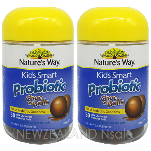 (오더베이스) 네이쳐스웨이 어린이 프로바이오틱(유산균) 초코볼 50정 2통