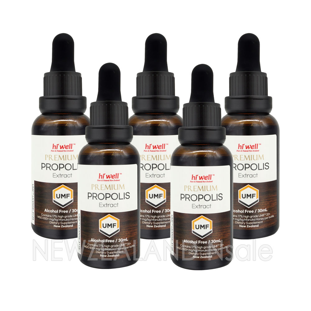 하이웰 프리미엄 프로폴리스 UMF 20+, MGO830+ 익스트랙트(무알콜) 30ml 5통